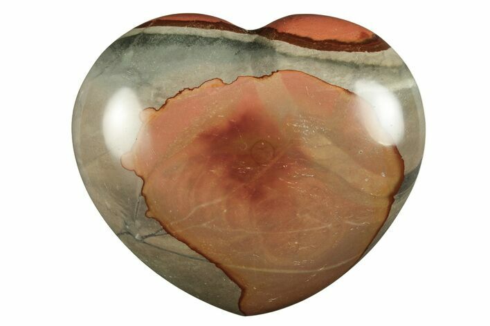 Wide, Polychrome Jasper Heart - Madagascar #246405